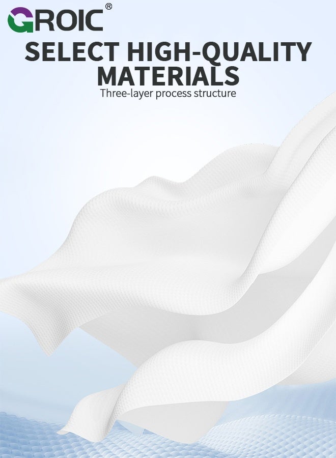 GROIC 4Pcs Disposable Sheet Set, Travel-Safe Disposable Cover Sheets for Travel, Disposable Bed Sheet, Disposable Duvet Cover, Disposable Pillowcases, Perfect for Hotels, Bedding Set for 1.8m Beds - Image 3